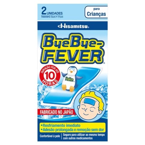 ADESIVO P/ALIVIO FEBRE BYE BYE FEVER CRIANCAS C/2