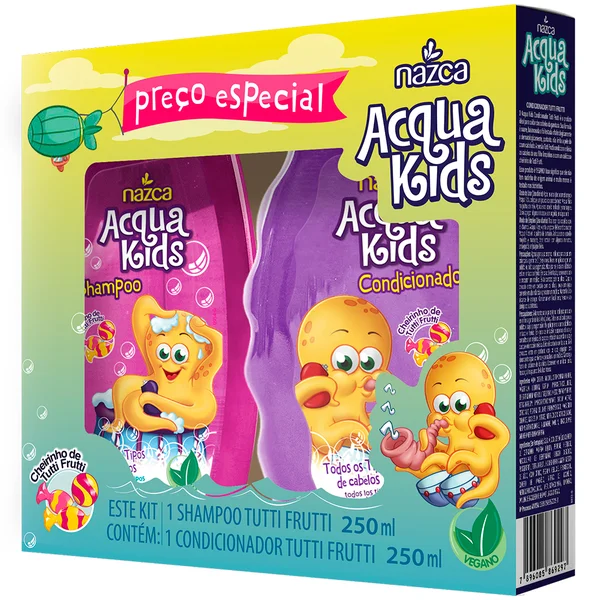 Acqua Kids Kit Shampoo+Condicionador 250ml Tutti Frutti