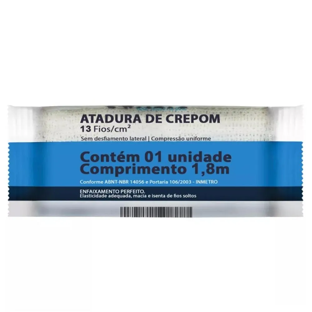 ATADURA CREPE 12CMX1,8M 13FIOS C/12 NEVE