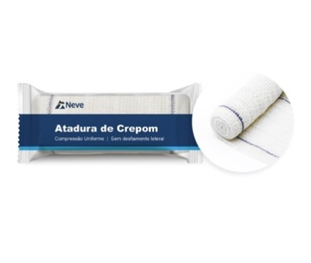 ATADURA CREPE NEVE 13F. 06CMX1,8MT (NOVO)