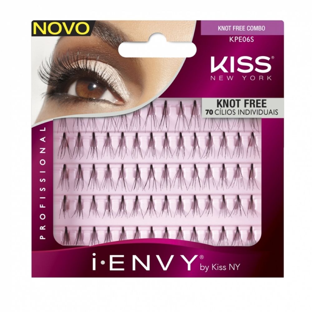 Cílios Kiss NY Individuais Sem Nó Combo