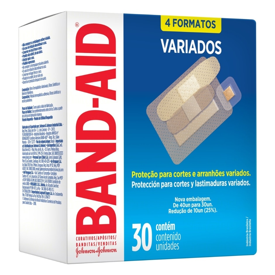BAND-AID TRANSPARENTE VARIADOS C/30