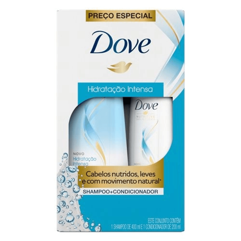 Kit Dove Shampoo Hidratação 400ml+Condicionador 200ml