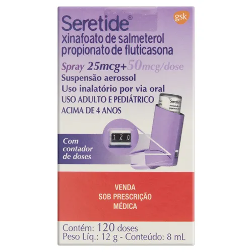 SALMETEROL+FLUTICASONA 25+50MCG SP 120 DOSES