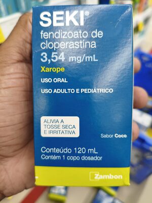 XAROPE SEKI 3,54MG/ML COCO ZAMBON CAIXA 120ML