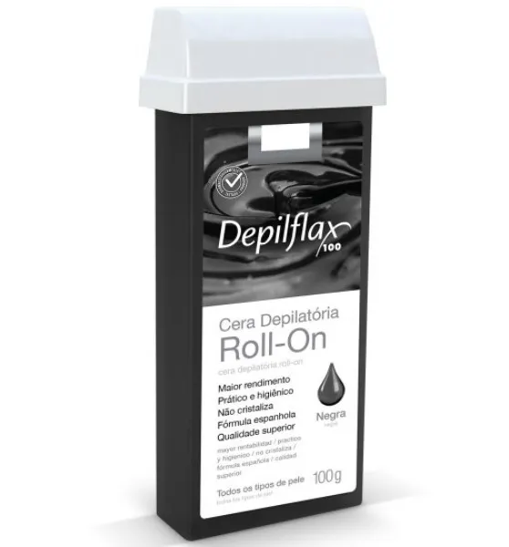 CERA DEPILATORIA ROLL-ON NEGRA 100G
