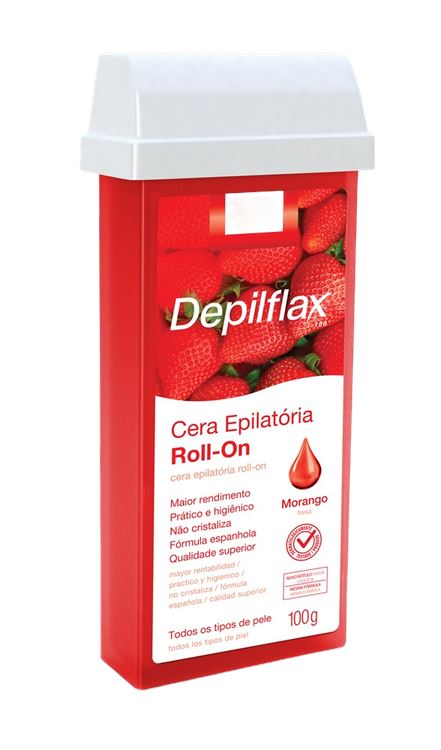 CERA DEPILATORIA ROLL-ON MORANGO 100G