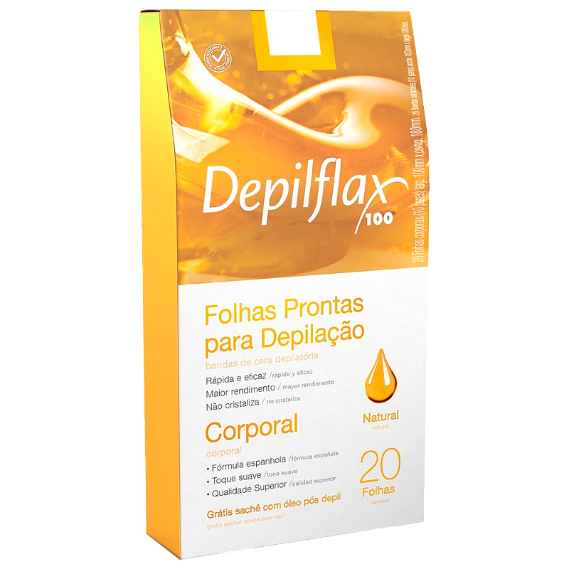 FOLHAS PRONTAS CORPORAIS NATURAL C/20UN