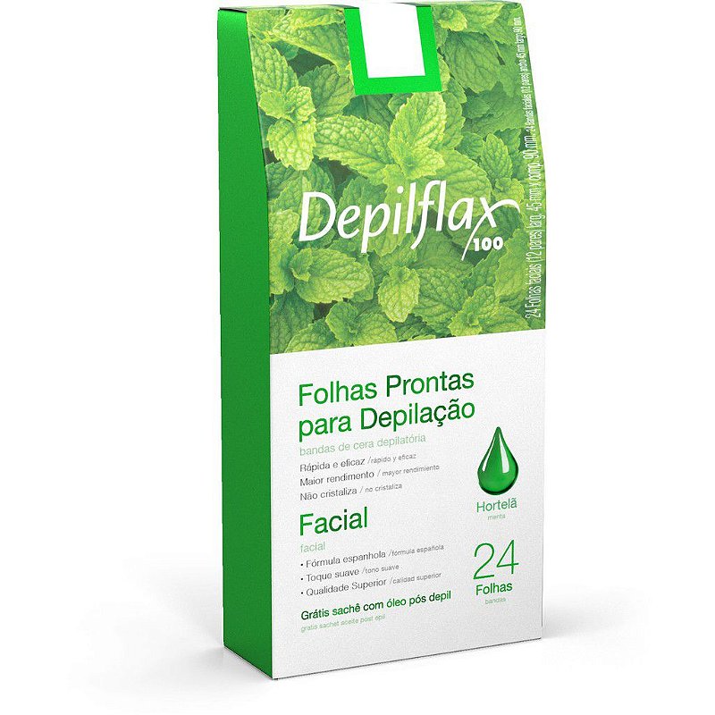 FOLHAS PRONTAS FACIAIS HORTELA C/24UN
