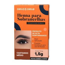 Henna Delladell Sobrancelha 1,5g Castanho Médio