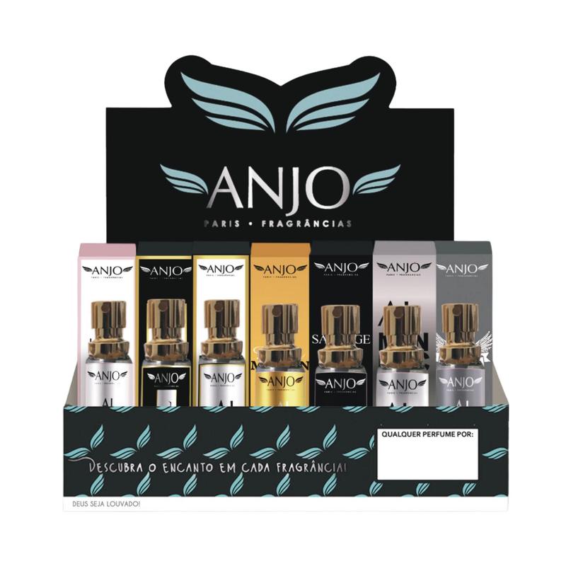 DISPLAY ANJO PARIS 4(X5) FRAGANCIAS FEM + 3(X5) MASC 35UN
