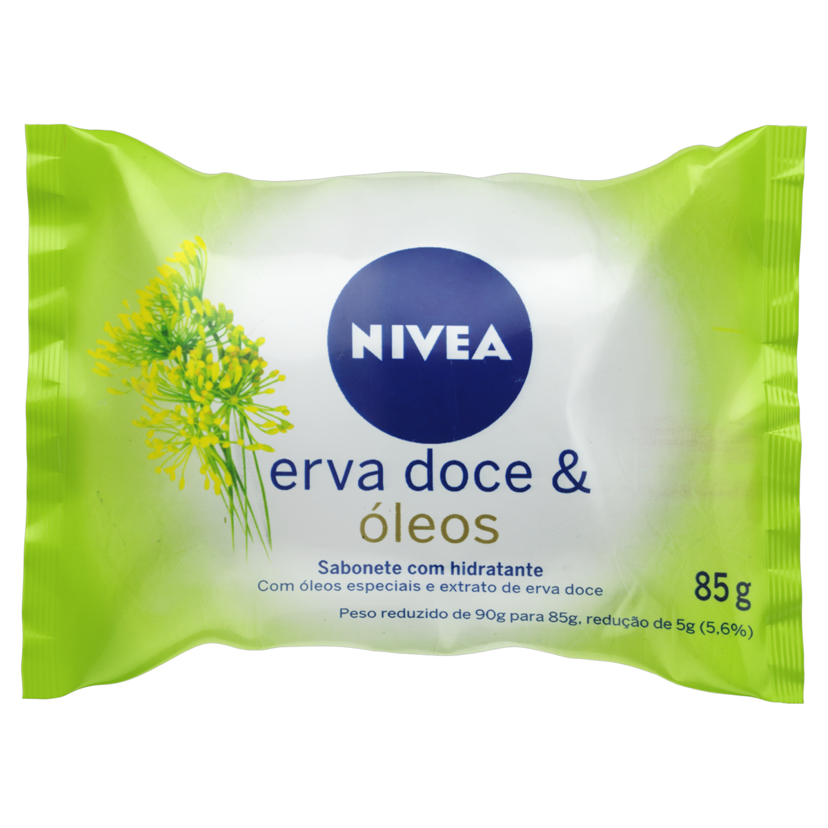 SABONETE BARRA HIDRATANTE ERVA-DOCE & ÓLEOS NIVEA FLOW PACK 85G