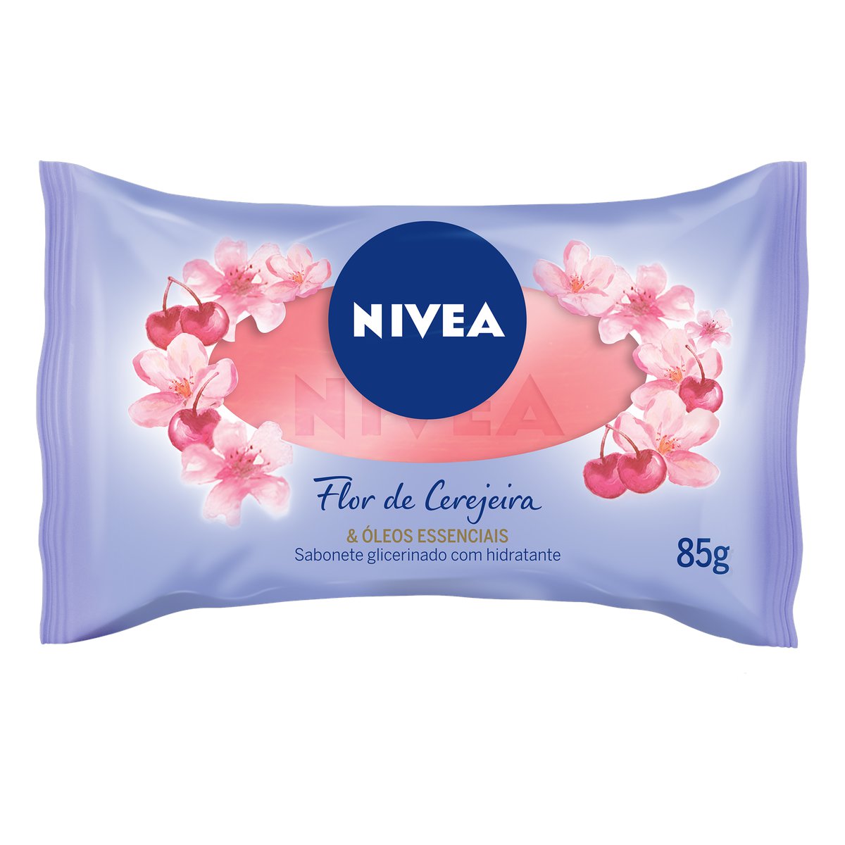SABONETE BARRA HIDRATANTE FLOR DE CEREJEIRA & ÓLEOS ESSENCIAIS NIVEA FLOW PACK 85G
