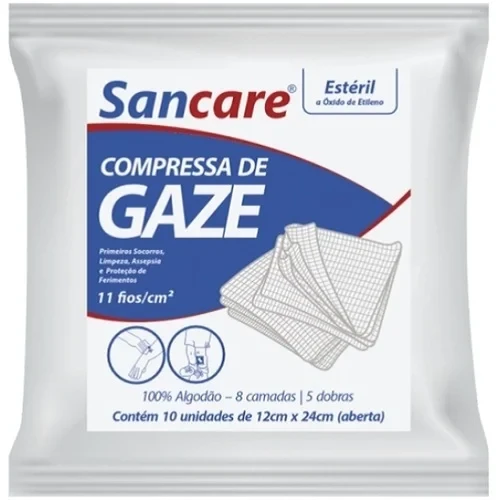 COMPRESSA DE GAZE 11 FIOS PCTE 10 UNID