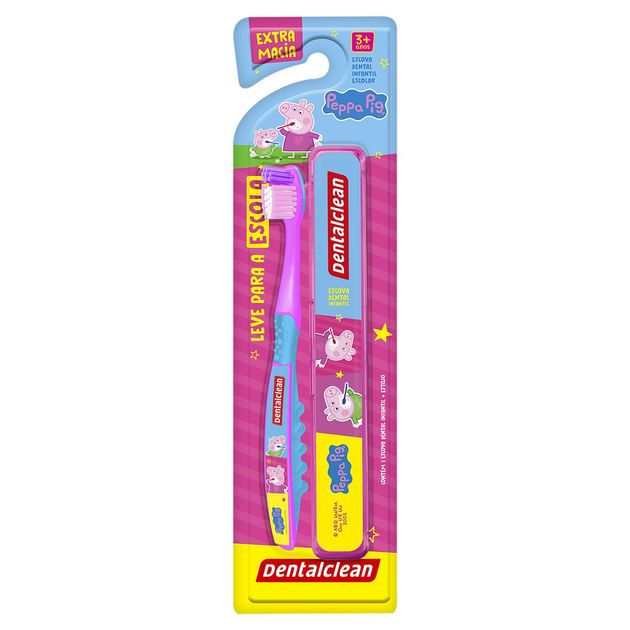 ESCOVA DENTAL INFANTIL PEPPA ESCOLAR EXTRAMACIA DENTALCLEAN
