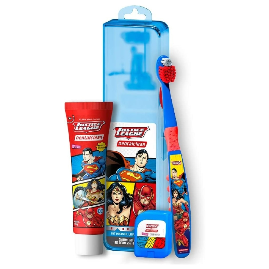 KIT DENTALCLEAN ESC+FIO+GEL D JUS LEAGUE - DENTALC