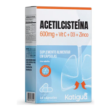 ACETILCISTEINA 600MG 16CPS KATIGUA